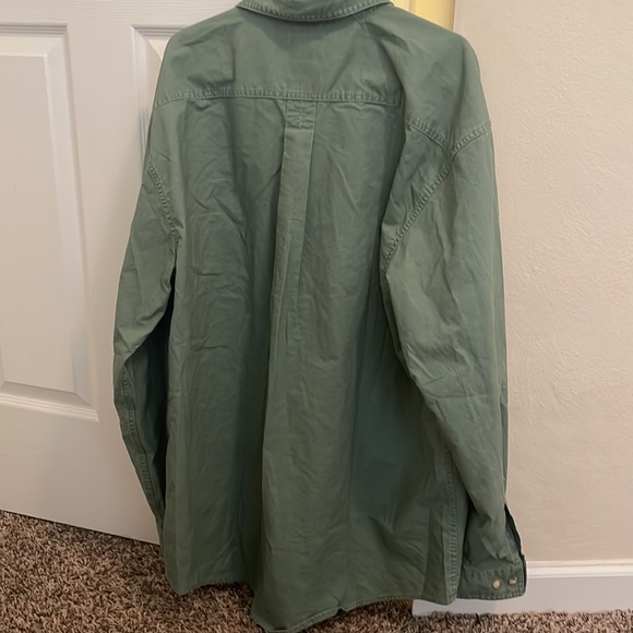 Large-Regular Fit L.L. Bean Green Traditional Fit Shirt - Picture 2 of 2